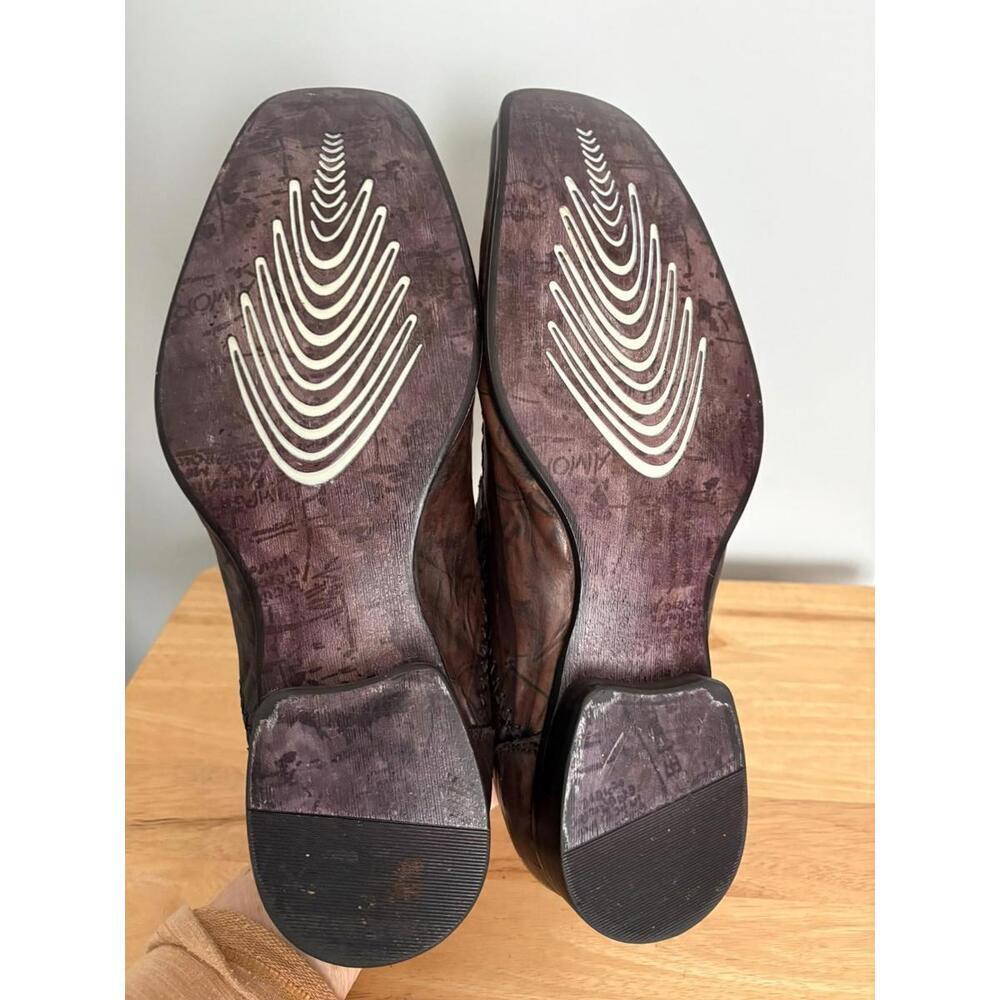 Kenneth Cole Reaction Leading Note Mens Shoes Distressed Leather Square Toe 10 - Picture 6 of 8